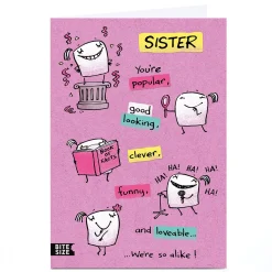 Personalised Birthday Card - We're So Alike, Sister For Sister|Funny