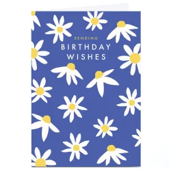 Outlet Personalised Birthday Card - Birthday Wishes Daisies Kids For Friend|Female Friend