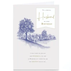 Card Factory Personalised Birthday Card - The Greatest One By Far, Husband
