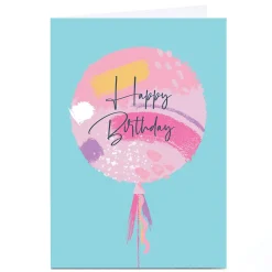 Card Factory Personalised Birthday Card - Happy Birthday Balloon