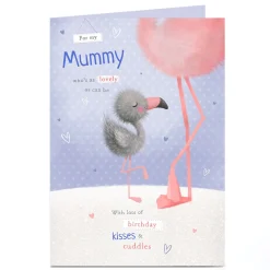 Card Factory Personalised Birthday Card - Mummy Flamingo As Lovely As Can Be