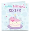 Discount Personalised Birthday Card - Smiling Cake, Any Relation Kids For Kids|For Sister