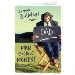 Best Personalised Birthday Card - Man of the Moment For Dad|Funny
