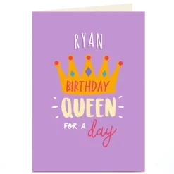 Card Factory Personalised Birthday Card - Birthday Queen