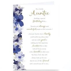 Card Factory Personalised Birthday Card - Always Wonderful, Auntie