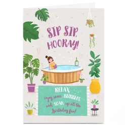 Sale Personalised Birthday Card - Soak Up The Fun Funny|Congratulations