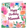 Hot Personalised Birthday Card - Spring Flowers, Any Name For Sister|For Niece