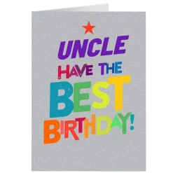 Personalised Birthday Card - Bright Letters, Uncle For Uncle|Birthday