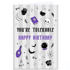 Card Factory Personalised Birthday Card - You're Tolerable