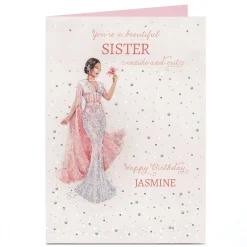 Best Personalised Birthday Card - Beautiful Inside And Out For Sister|Birthday