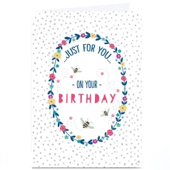 Card Factory Personalised Birthday Card - Just For You On Your Birthday
