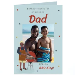 Card Factory Personalised Birthday Card - Dad BBQ King