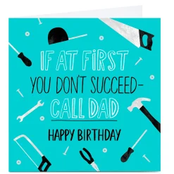 Clearance Personalised Birthday Card - Call Dad For Dad|Premium Square