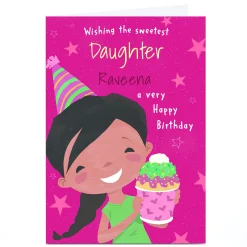 Hot Personalised Birthday Card - Sweetest Daughter Kids For Kids|Daughter