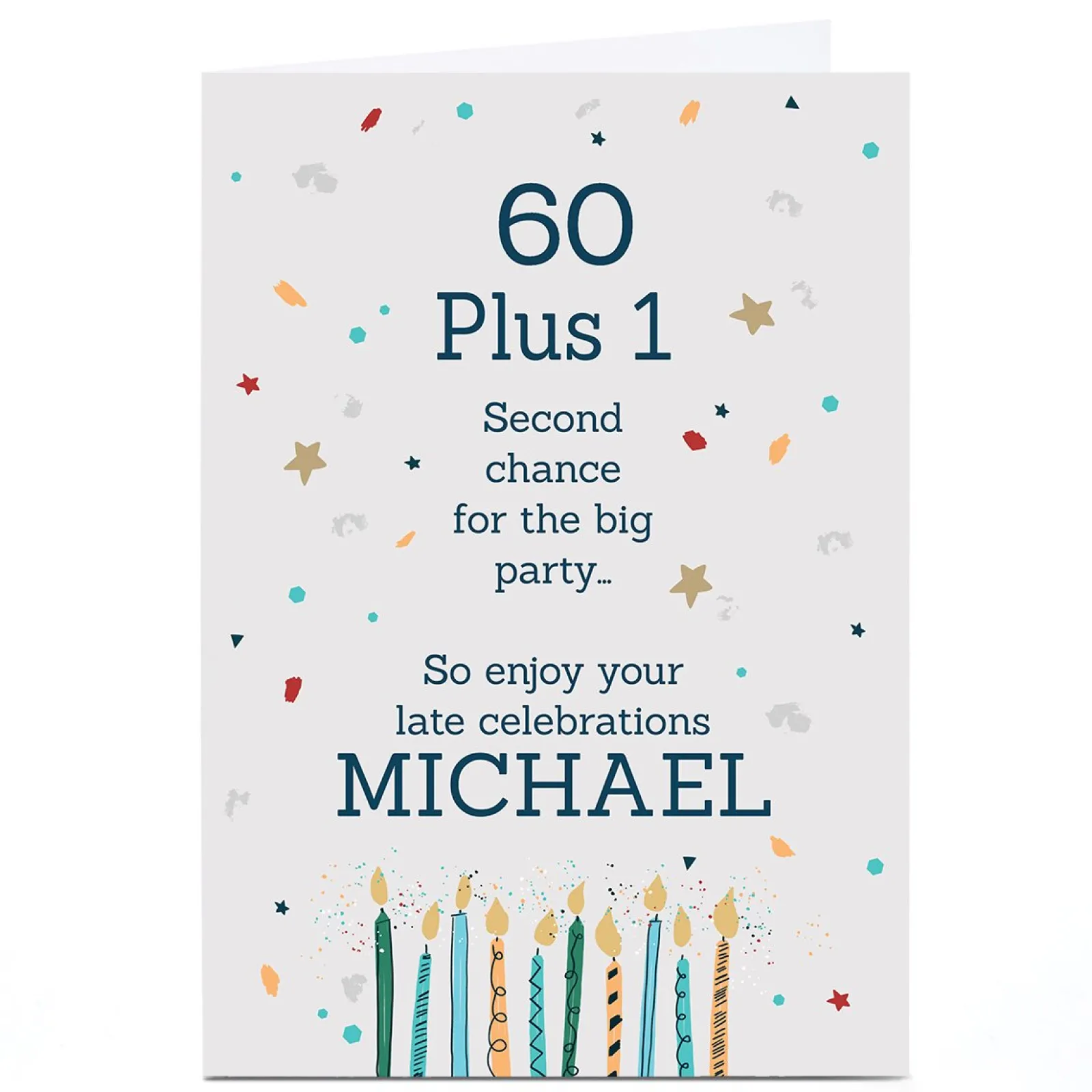 Personalised Birthday Card - 60 Plus 1 Birthday|For Him