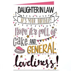 Sale Personalised Birthday Card - Daughter In Law, General Loveliness For Daughter|Daughter
