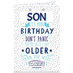Discount Personalised Birthday Card - One Day Older [Son] For Son|Son