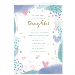 New Personalised Birthday Card - You Put The Sparkle In Our Family, Daughter For Daughter|Daughter