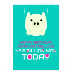 Clearance Personalised Birthday Card - 45.6 Billion Won For Son|For Nephew