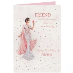 New Personalised Birthday Card - You Deserve A Fabulous Day For Friend|Female Friend