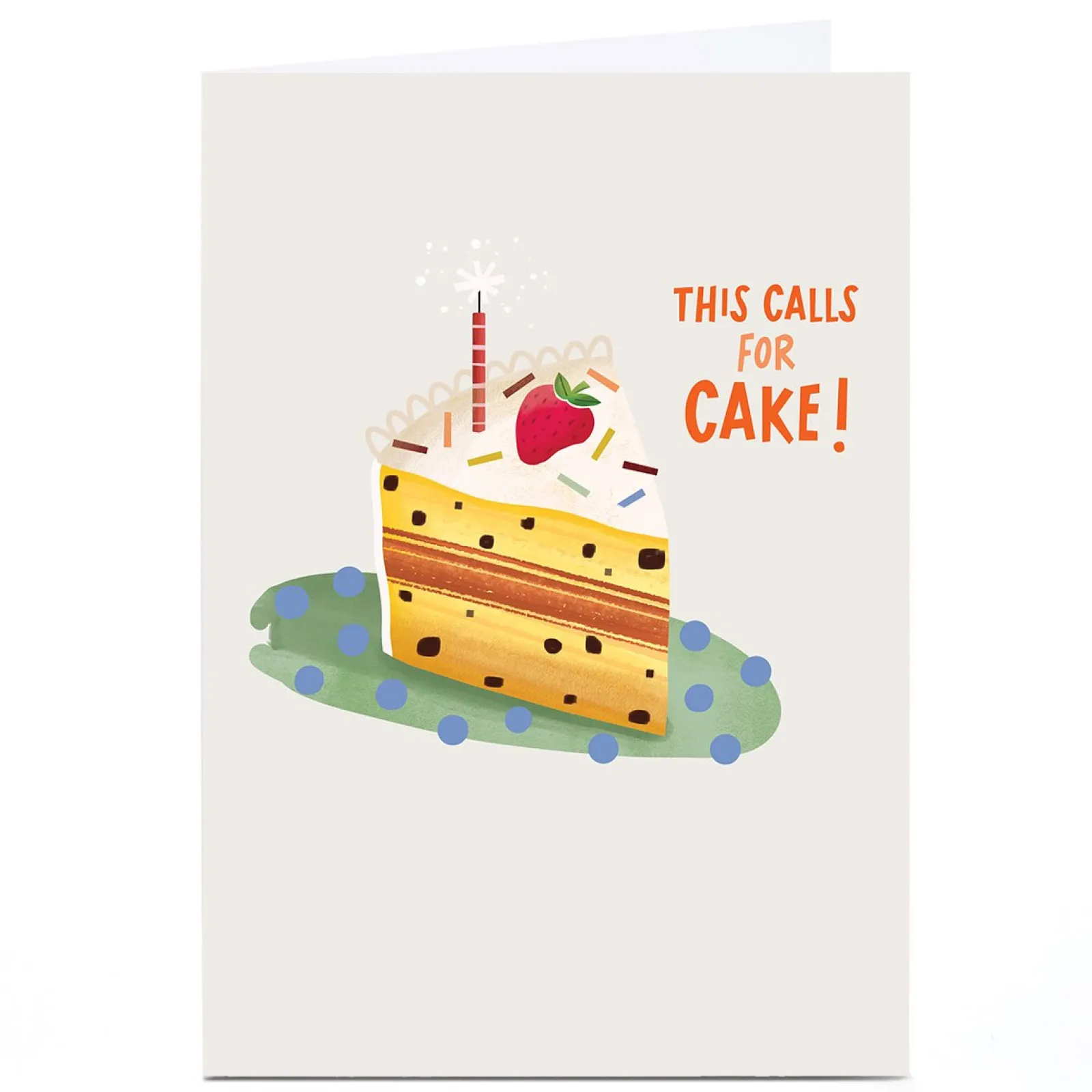 Card Factory Personalised Birthday Card - This Calls For Cake