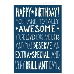 Kids Card Factory Personalised Birthday Card - Extra Special & Brilliant