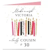 Hot Personalised Birthday Card - Cousin, Make A Wish, Editable Age For Wife|For Sister