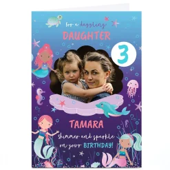 New Personalised Birthday Card - Under the sea Daughter, Editable Age Kids For Granddaughter|For Daughter