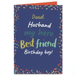 Hot Personalised Birthday Card - Best Friend, Hero, Birthday Boy For Husband|Birthday