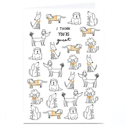 Sale Personalised Birthday Card - I Think You're Great Dogs BOY For Uncle|For Son