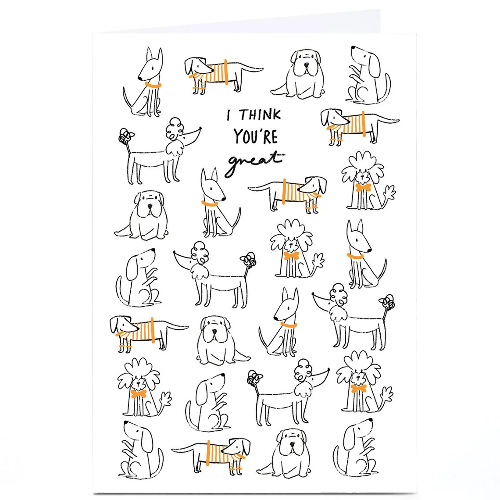 Sale Personalised Birthday Card - I Think You're Great Dogs BOY For Uncle|For Son