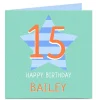 Kids Card Factory Personalised Birthday Card - Star, Editable Age & Recipient