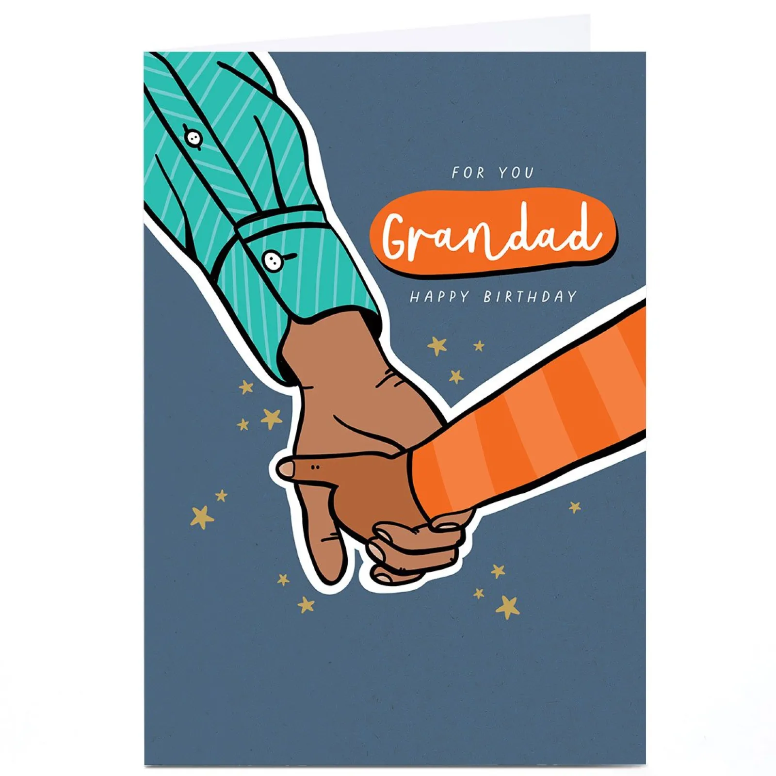 Clearance Personalised Birthday Card - Holding Hands, Grandad For Grandad|Birthday