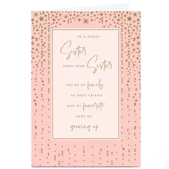 Outlet Personalised Birthday Card - My Favourite Part of Growing Up, Sister From Sister For Sister|Birthday