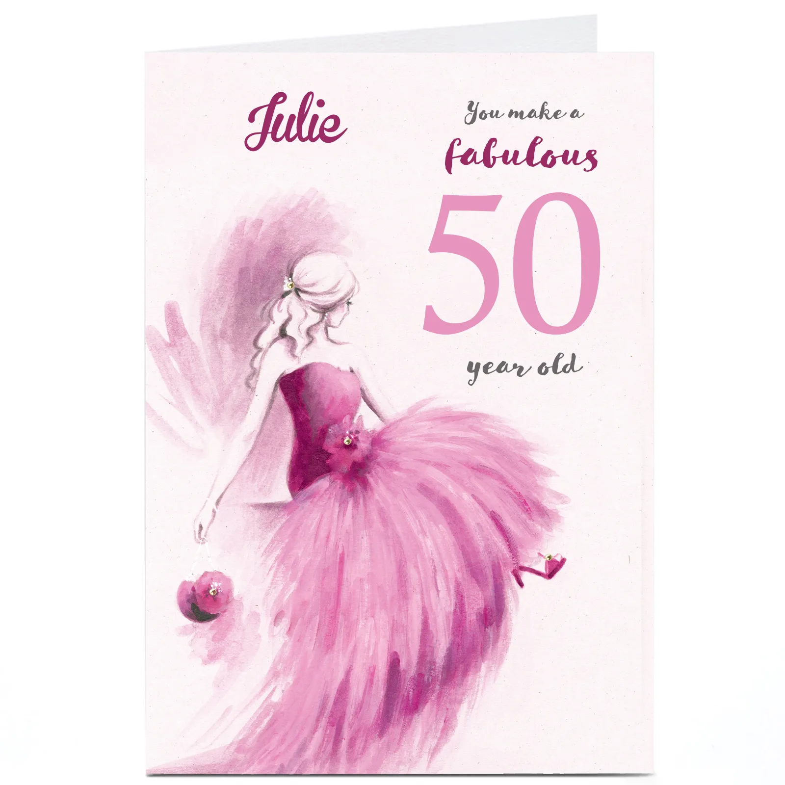 Sale Personalised Birthday Card - Fabulous Lady, Editable Age For Wife|For Sister