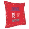 Card Factory Personalised Birthday Cushion - Years of Being, Editable Age & Recipient