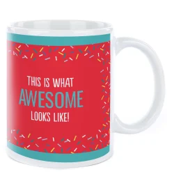 Clearance Personalised Birthday Mug - Red Confetti, Editable Age & Recipient 18Th Birthday|Personalised Mugs