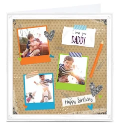 Card Factory Personalised Birthday Photo Card - I Love You