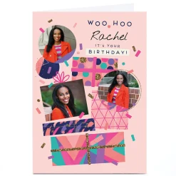 Personalised Birthday Photo Card - Woo Hoo For Wife|For Niece
