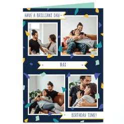 Card Factory Personalised Birthday Photo Card - Have A Brilliant Day