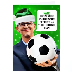 Clearance Personalised Bits N Bobs Christmas Card - Better Than You Football Team Funny|Christmas