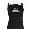 Outlet Personalised Black Apron - Any Message Gifts For Him|Birthday Gifts