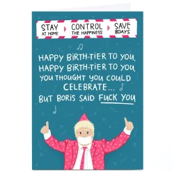 Card Factory Personalised Blue Kiwi Birthday Card - Save Birthdays