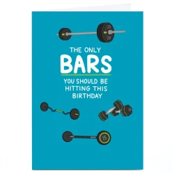 Clearance Personalised Blue Kiwi Birthday Card - The Only Bars Funny|Birthday