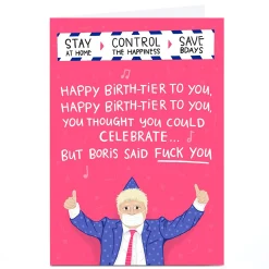 Card Factory Personalised Blue Kiwi Birthday Card - Happy Birth-tier