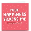 Sale Personalised Blue Kiwi Card - Your Happiness Sickens Me Wedding|Engagement