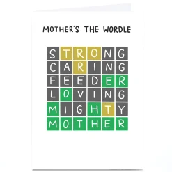Online Personalised Blue Kiwi Card - Mother's The Wordle For Mum|Mum