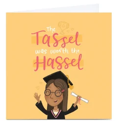 Card Factory Personalised Blue Kiwi Graduation Card - Tassel Hassel