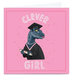Clearance Personalised Blue Kiwi Graduation Card - Clever Girl Father's Day|Graduation