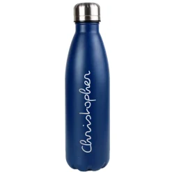 Clearance Personalised Blue Metal Insulated Drinks Bottle Personalised Mugs|Jewellery & Keepsakes